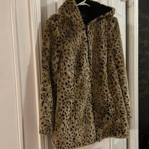 Gorgeous animal print coat in size S by Zara